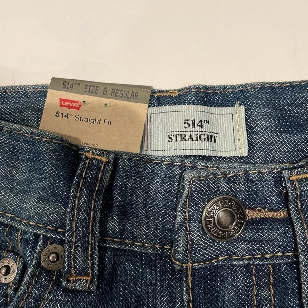 LEVIS 514 adjustable waistband straight leg slim fit jeans size 6 regular
